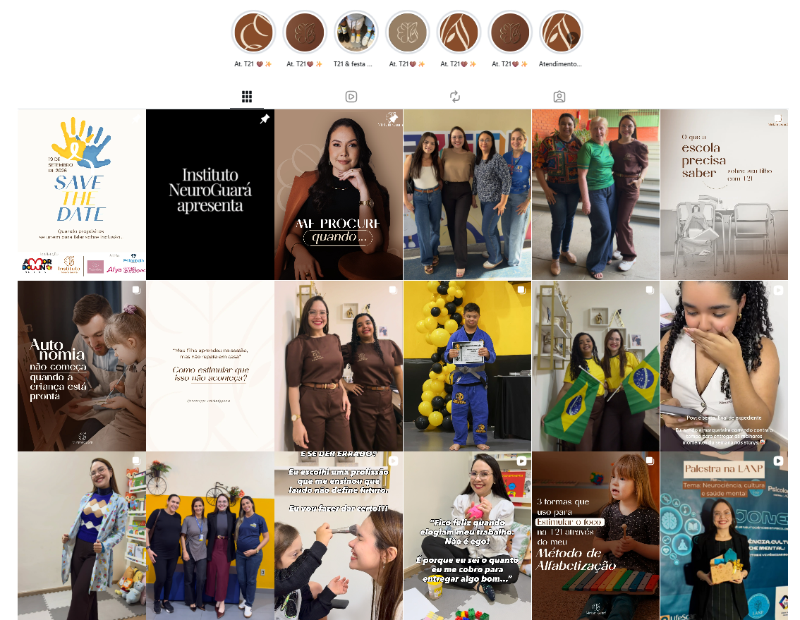 Feed de Instagram gerenciado pela Digital Sem Fronteiras
