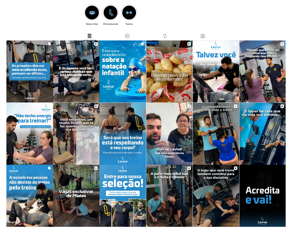Feed de Instagram gerenciado pela Digital Sem Fronteiras